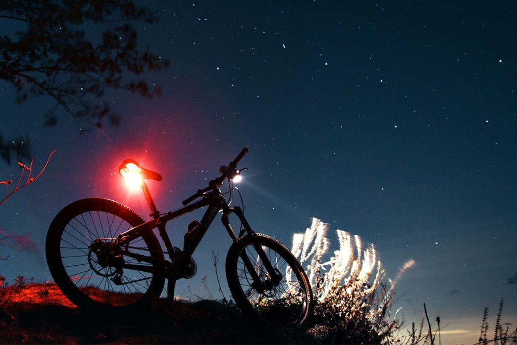 Bicycle Light at Night